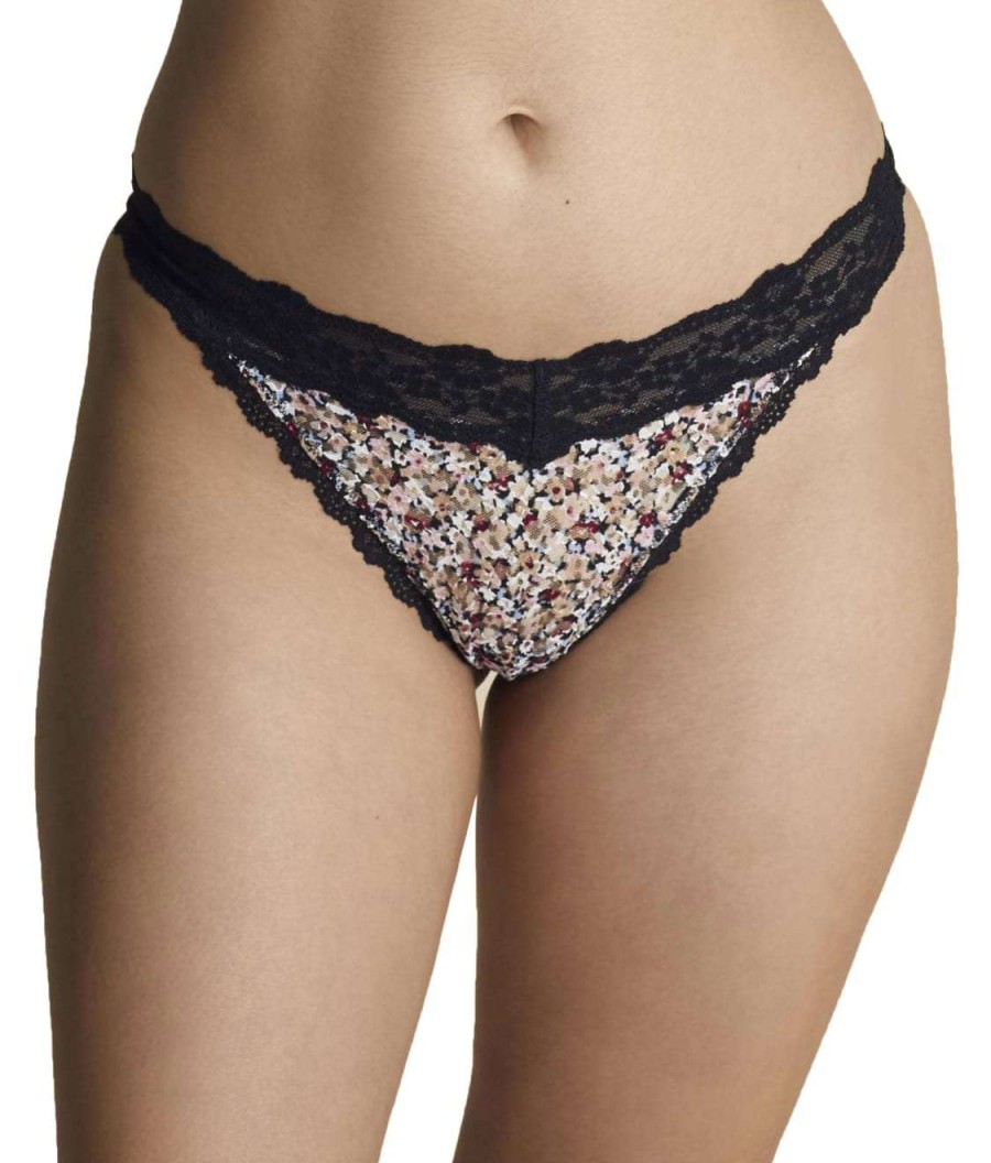 Panties * | All-Over Lace Thong Discount Moi Wild Thing / Pearl