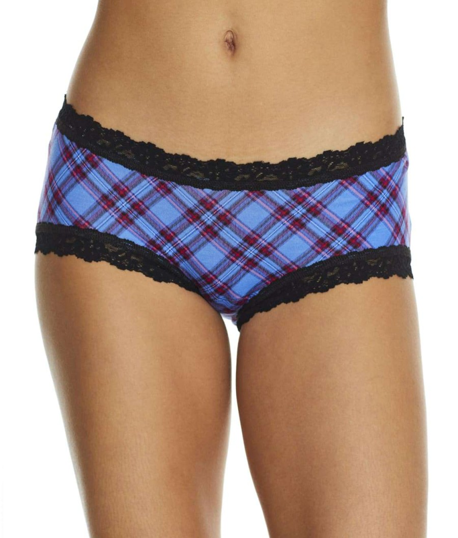 Hanky Panky Panties * | Twilight Plaid Boyshort Sales Hanky Panky Purple Multi