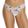 Hanky Panky Panties * | Playful Signature Lace Low Rise Thong Sales Hanky Panky White Multi