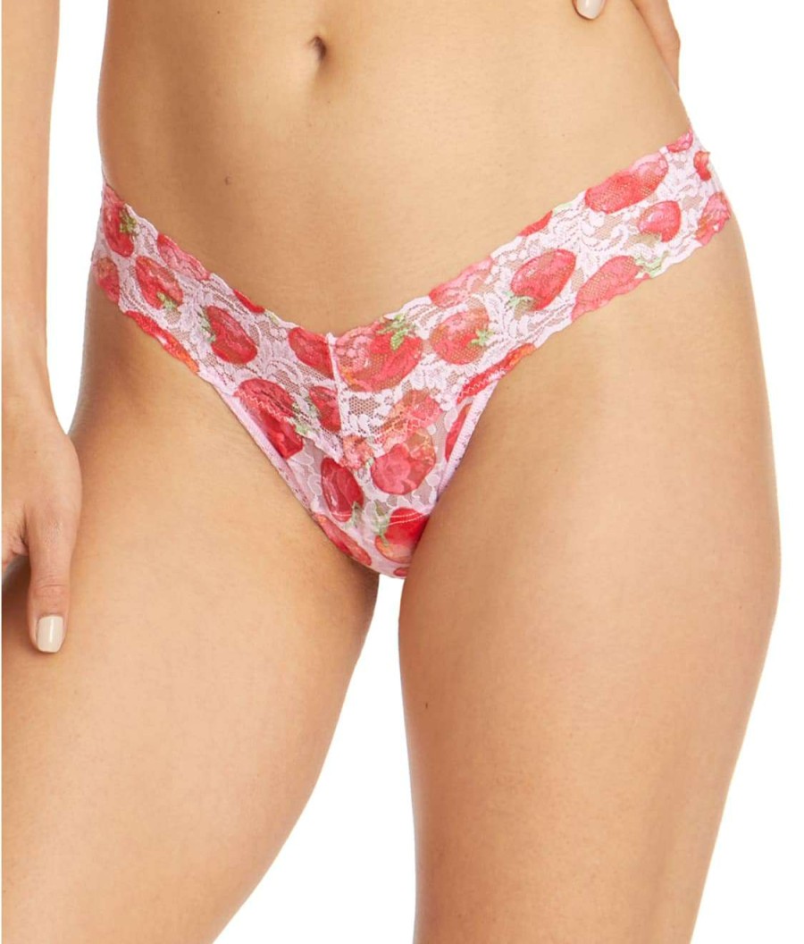 Hanky Panky Panties * | Strawberry Fields Low Rise Thong Cheap Hanky Panky Pink Multi