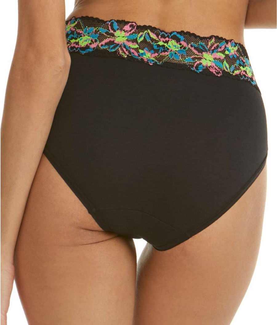 Hanky Panky Panties * | Supima Cotton French Brief Cheap Hanky Panky Black Neon Lights