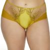 Panties * | Plus Size Julies Roses High Waist Brief Online Dita Von Teese Chartreuse