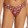 Hanky Panky Panties * | Home For The Holidays Low Rise Lace Thong Online Hanky Panky Red Multi