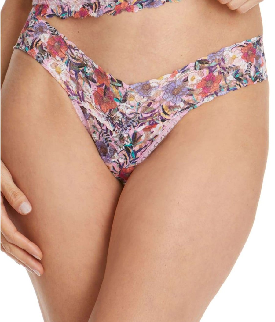 Hanky Panky Panties * | Chelsea Garden Low Rise Thong Online Hanky Panky Pink Multi