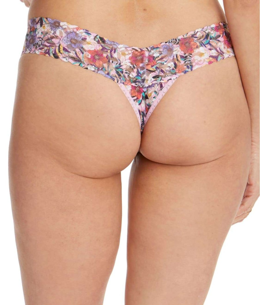 Hanky Panky Panties * | Chelsea Garden Low Rise Thong Online Hanky Panky Pink Multi