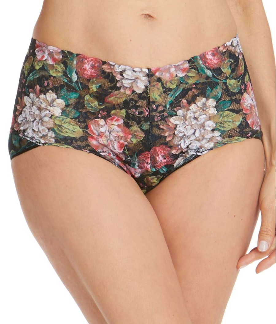 Hanky Panky Panties * | Baroque Blooms Retro V-Kini Cheap Hanky Panky Black Multi