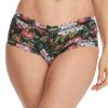 Hanky Panky Panties * | Baroque Blooms Boyshort Online Hanky Panky Black Multi