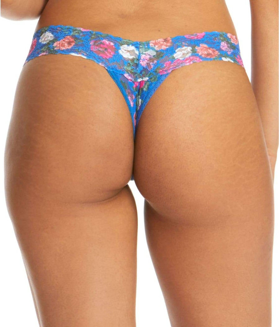 Hanky Panky Panties * | Versailles Low Rise Thong Sales Hanky Panky Blue Multi