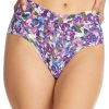 Hanky Panky Panties * | Purple Pansy Retro Thong Online Hanky Panky Purple Multi