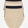 Panties * | Soft Stretch Brief 5-Pack Cheap Chantelle Black / Nude / Blush