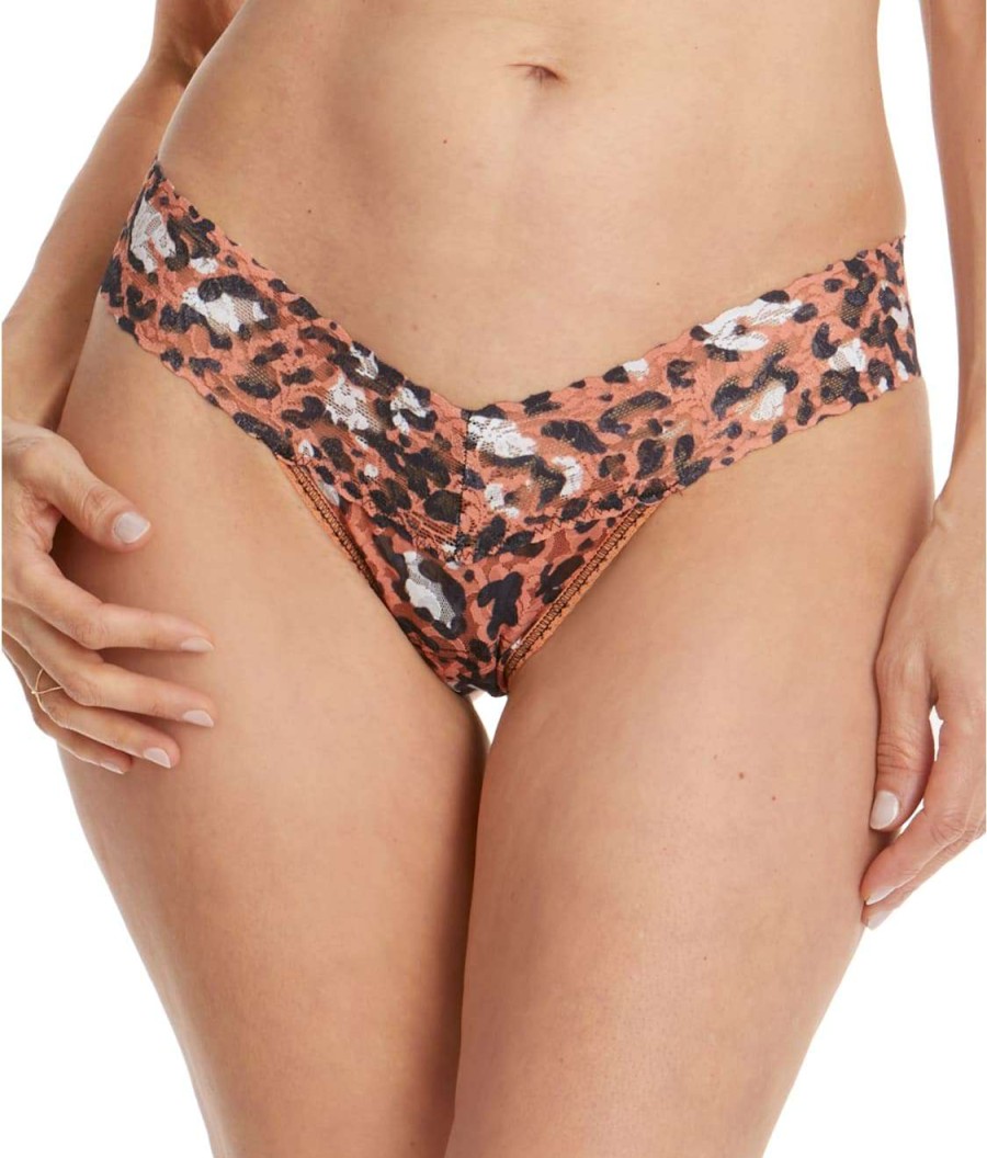 Hanky Panky Panties * | Cheeky Cheetah Low Rise Thong Online Hanky Panky Multi