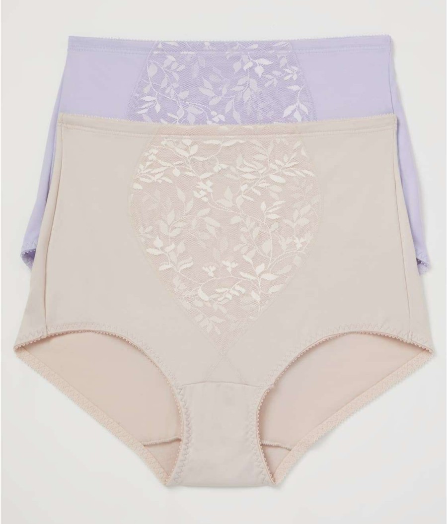 Panties * | Jacquard Shaping Brief 2-Pack Sales Bali Lilac / Sandshell