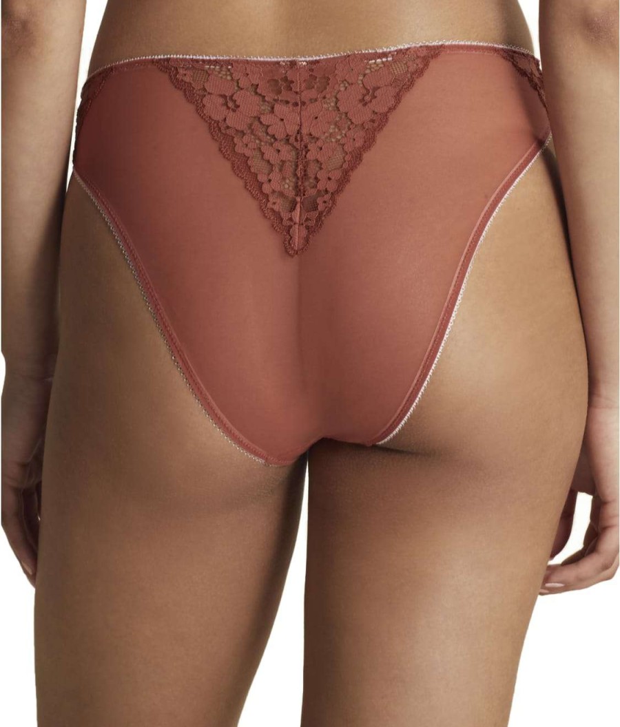 Panties * | Mesh & Lace High-Waist Bikini Discount Moi Cinnamon / Ballerina