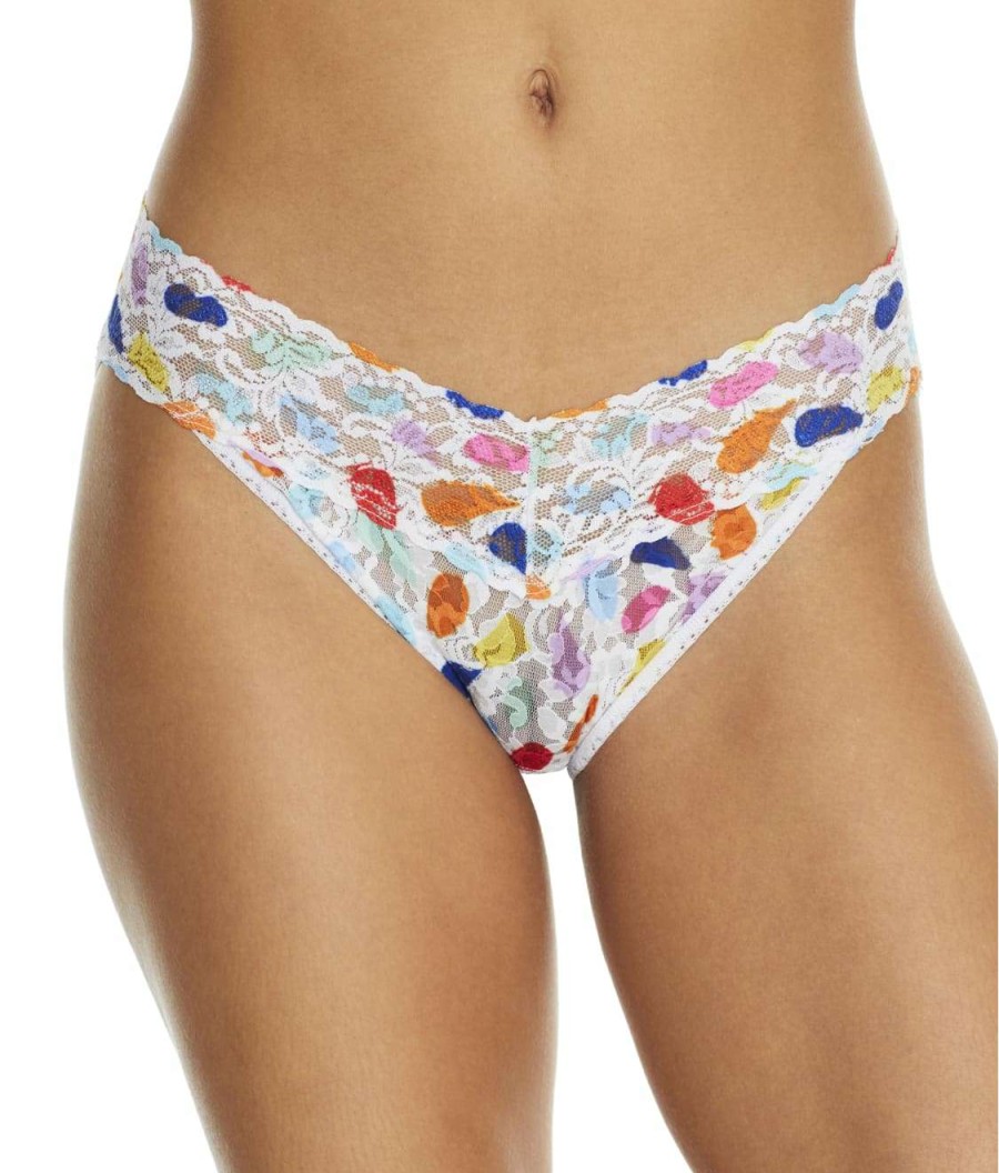 Hanky Panky Panties * | Playful V-Kini Cheap Hanky Panky White Multi