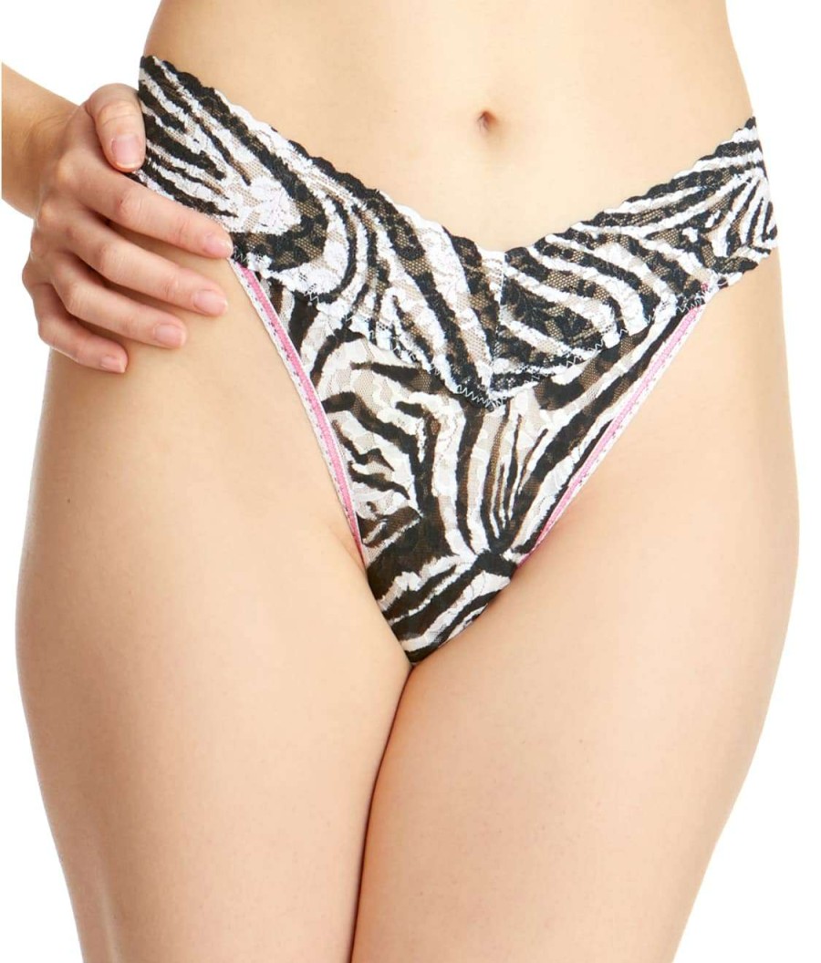 Hanky Panky Panties * | Original Rise Thong Discount Hanky Panky Aughts Zebra