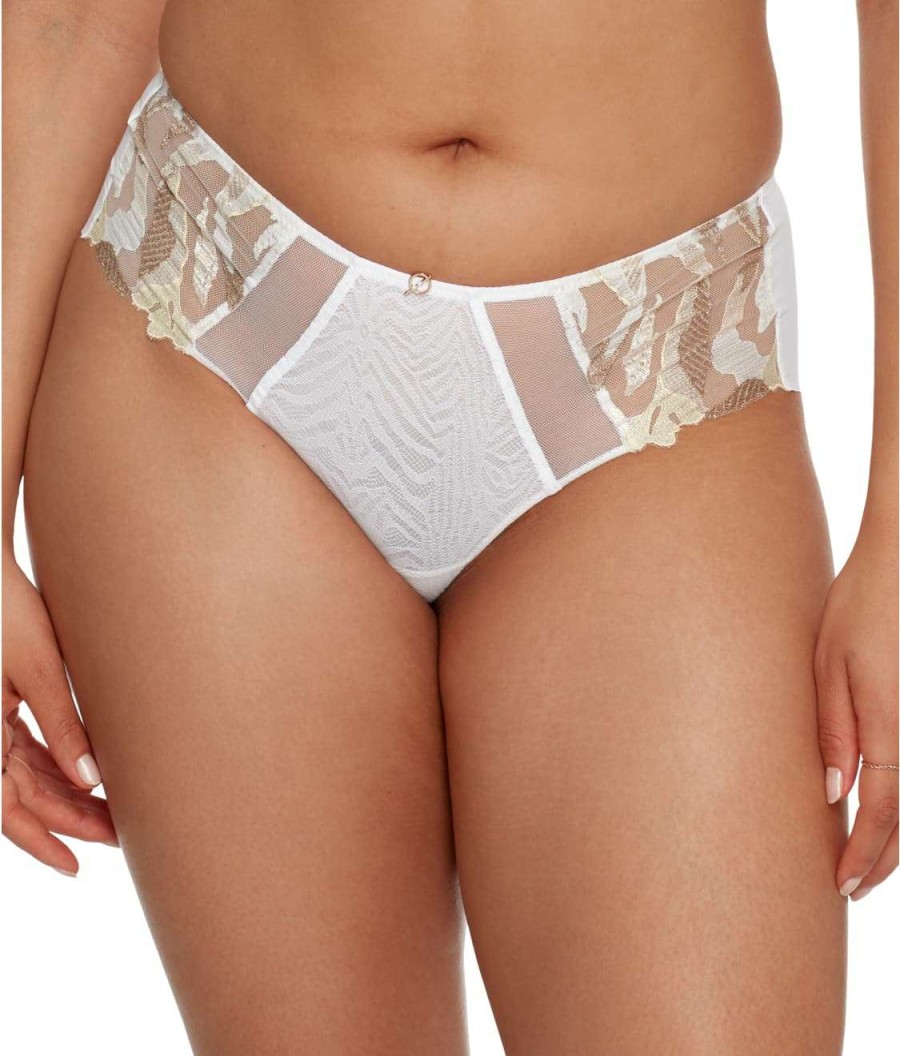 Panties * | Montaigne Hipster Discount Chantelle White / Yellow