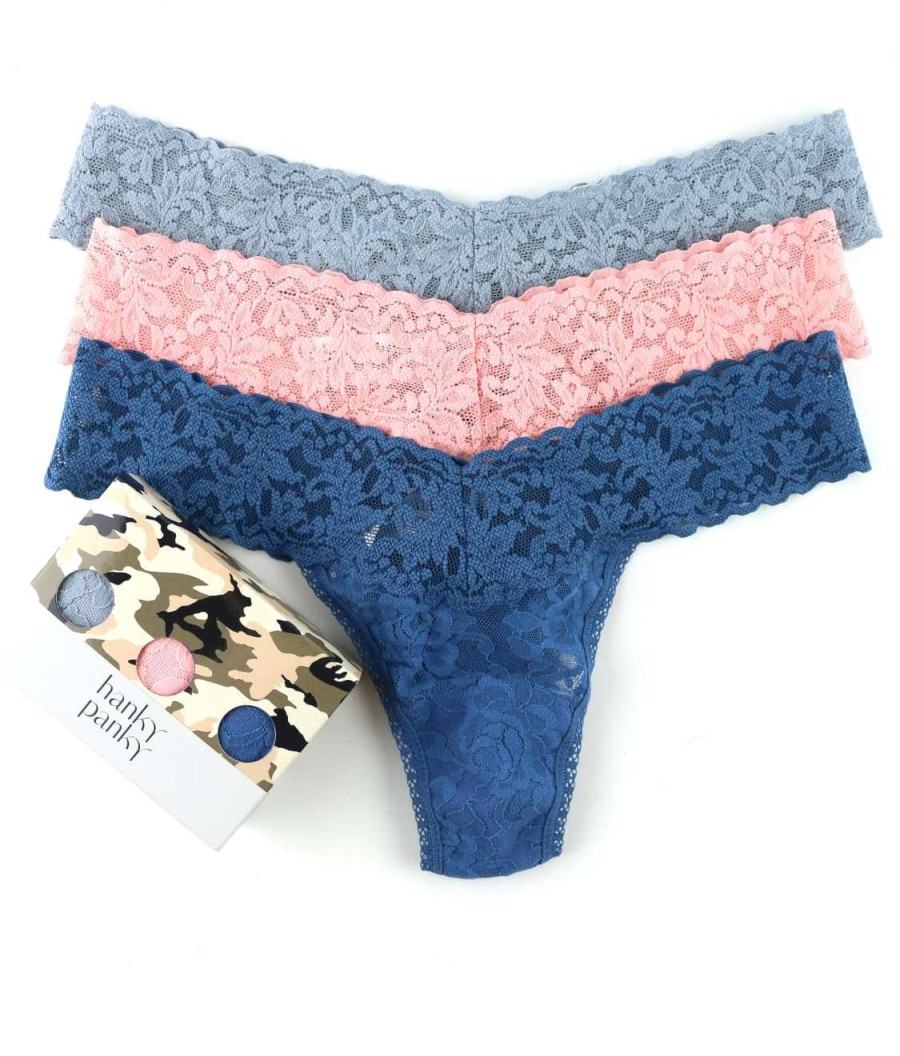 Hanky Panky Panties * | Signature Lace Low Rise Thong Fashion 3-Pack Sales Hanky Panky