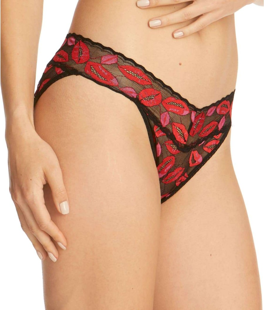 Hanky Panky Panties * | Kissing V-Kini Sales Hanky Panky Red Lips