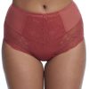 Panties * | Imogen High-Waist Brief Discount Panache Garnet Rose