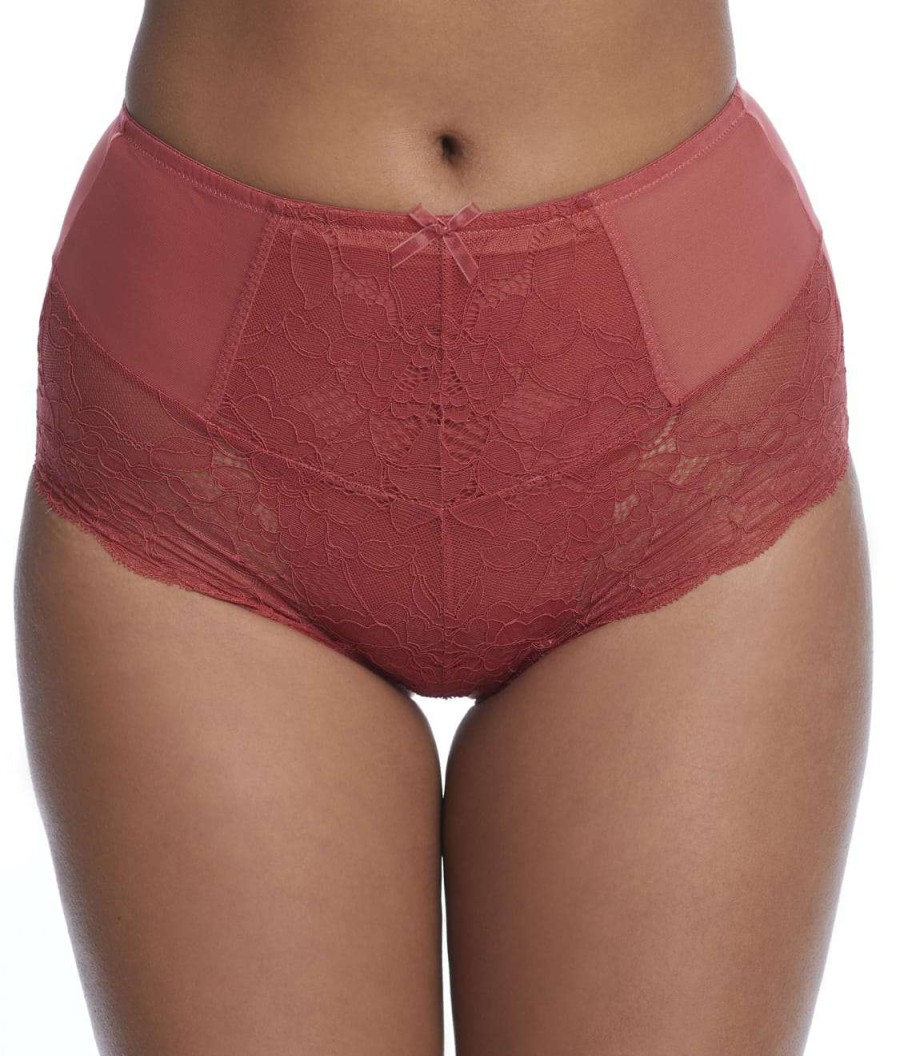 Panties * | Imogen High-Waist Brief Discount Panache Garnet Rose