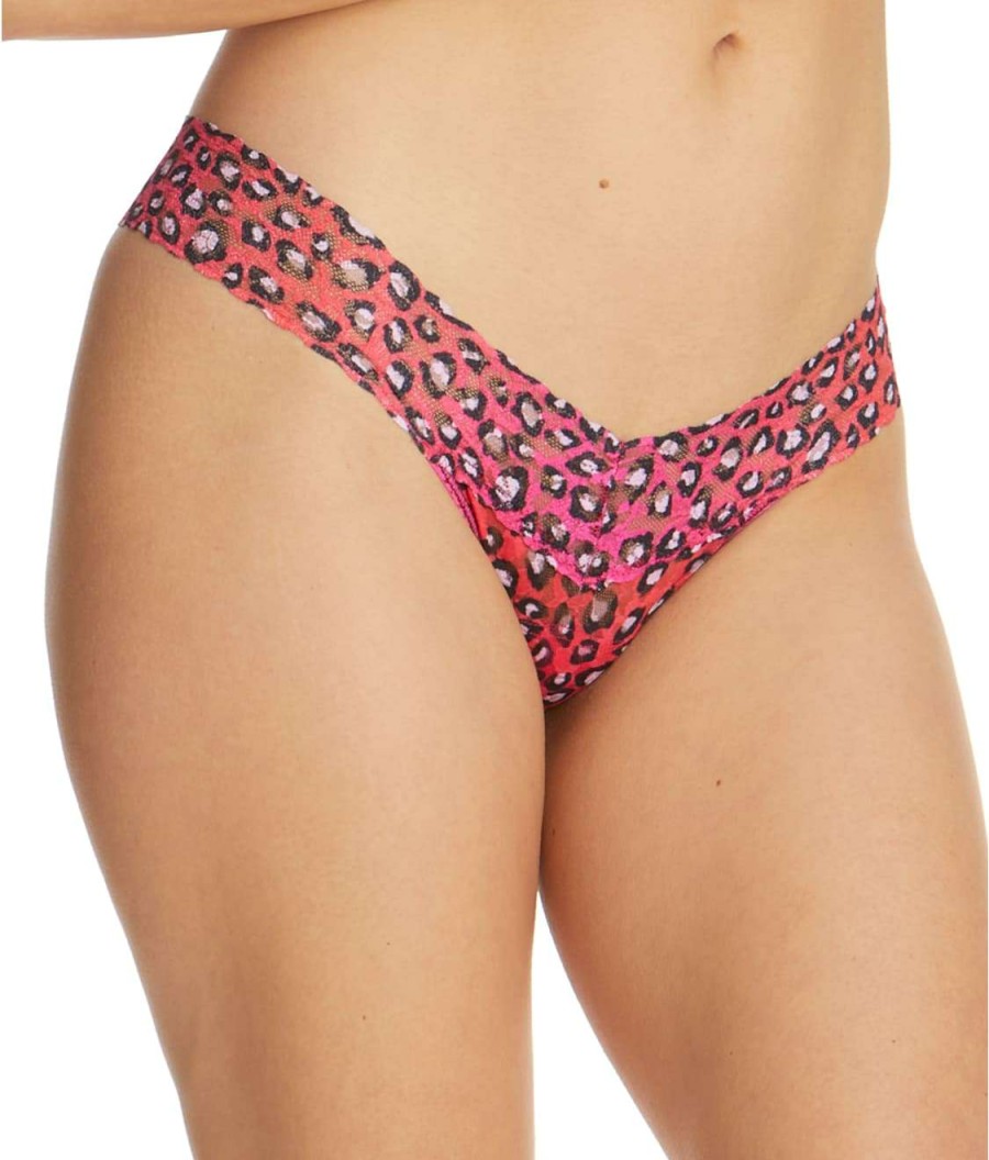 Hanky Panky Panties * | Sassycat Low Rise Thong Cheap Hanky Panky Pink Animal