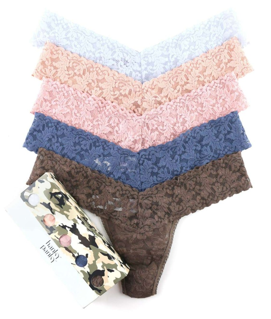 Hanky Panky Panties * | Signature Lace Low Rise Thong Fashion 5-Pack Discount Hanky Panky