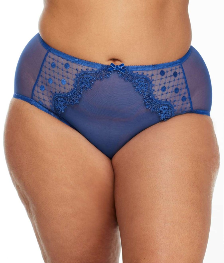 Panties * | Full Figure Vedette High-Waist Brief Online Dita Von Teese Capri Blue