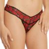 Hanky Panky Panties * | Kissing Low Rise Thong Online Hanky Panky Red Lips