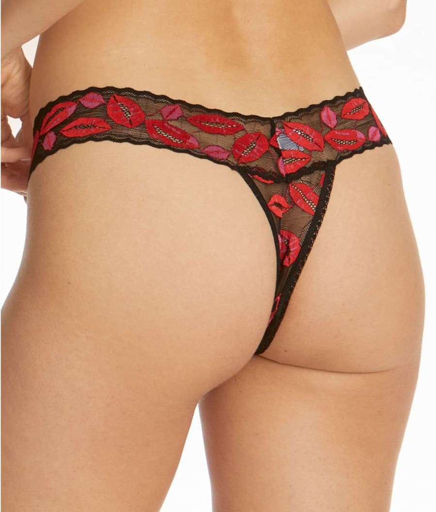 Hanky Panky Panties * | Kissing Low Rise Thong Online Hanky Panky Red Lips