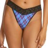 Hanky Panky Panties * | Twilight Plaid Original Rise Thong Online Hanky Panky Purple Multi