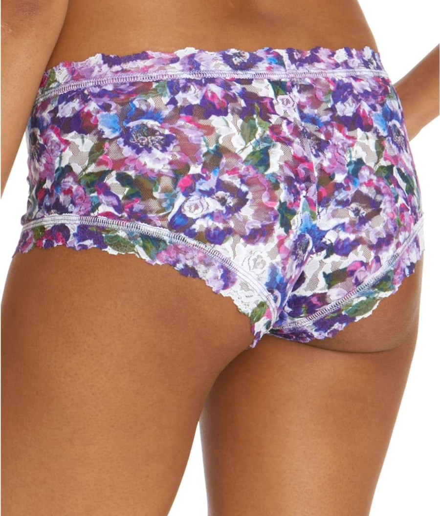 Hanky Panky Panties * | Purple Pansy Lace Boyshort Discount Hanky Panky Purple Multi