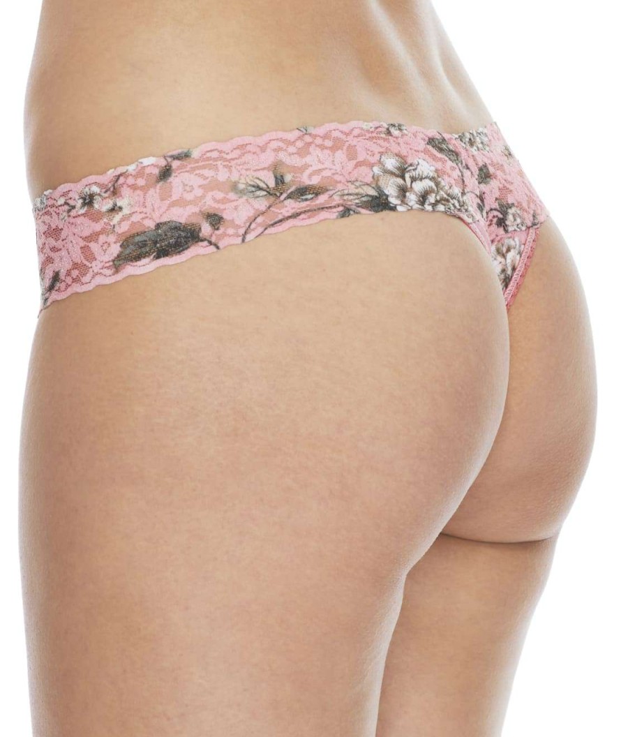 Hanky Panky Panties * | Marianne Low Rise Thong Cheap Hanky Panky Pink Multi