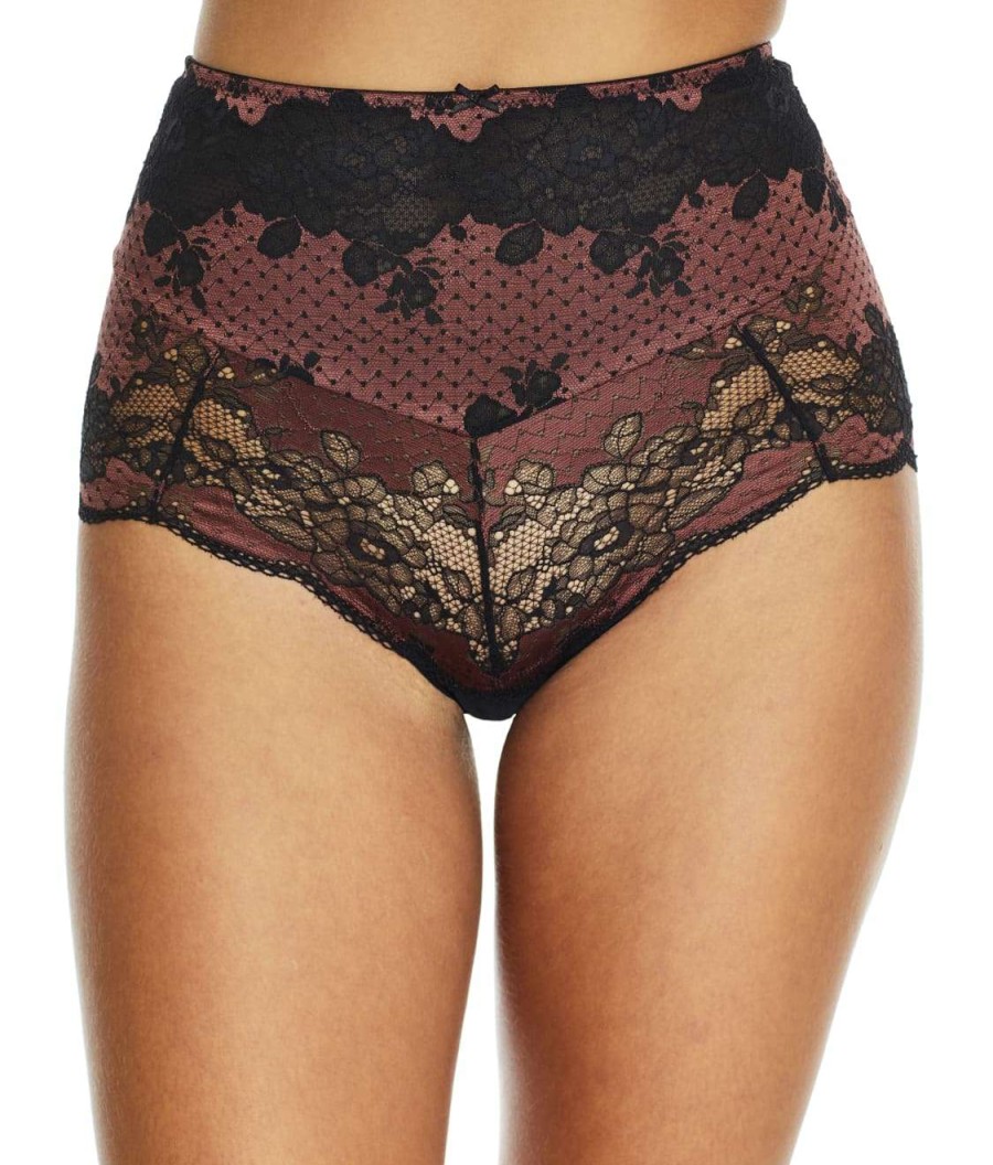 Panties * | Clara High-Waist Brief Discount Panache Fig / Black