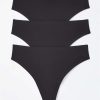 Panties * | Soft Stretch Thong 3-Pack Online Chantelle Black