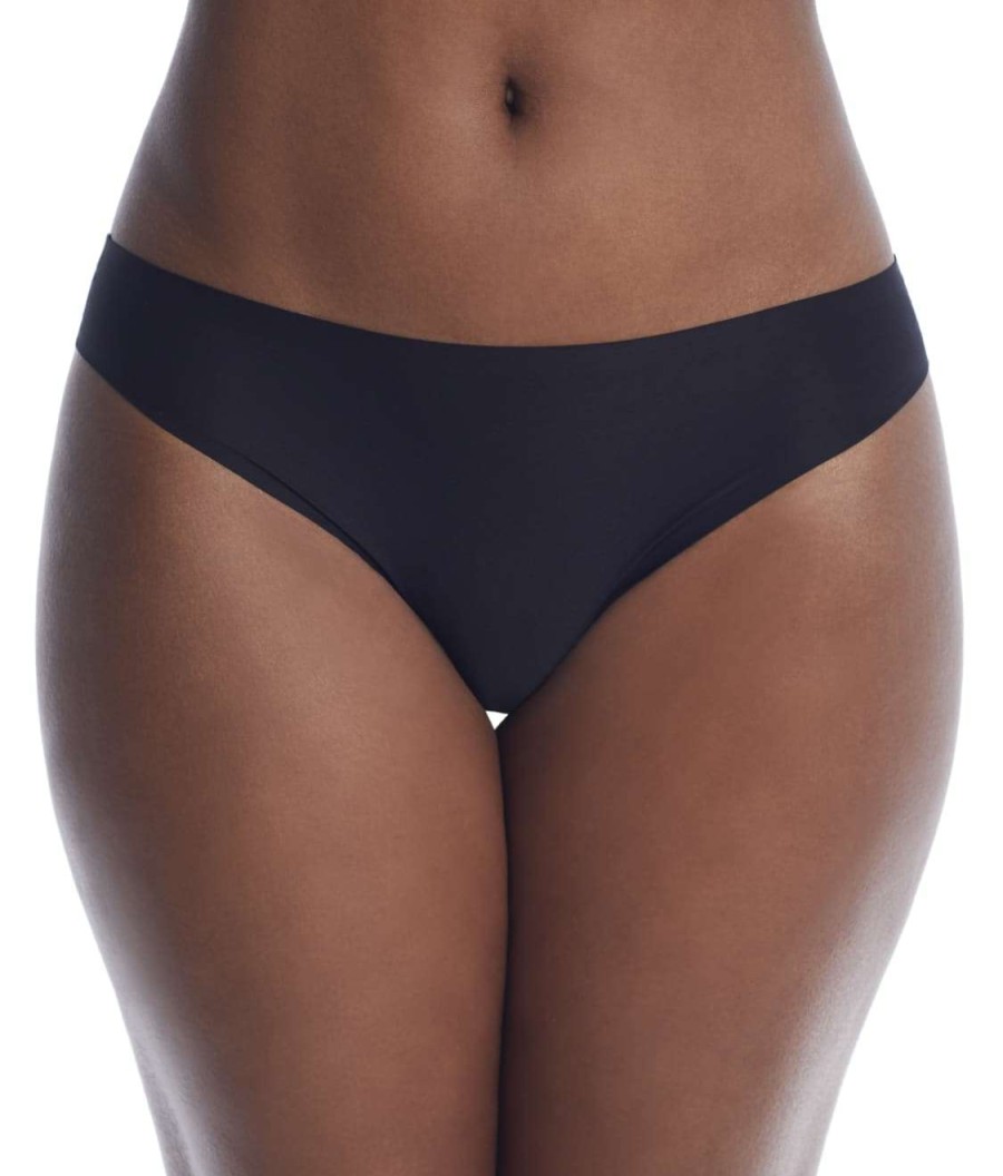 Panties * | Soft Stretch Thong 3-Pack Online Chantelle Black