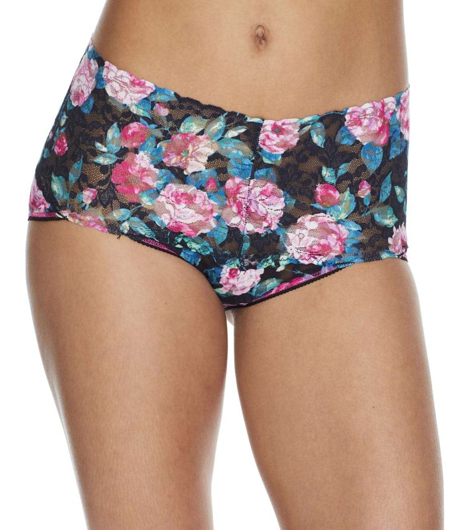 Hanky Panky Panties * | Damascus Retro V-Kini Online Hanky Panky Black Floral