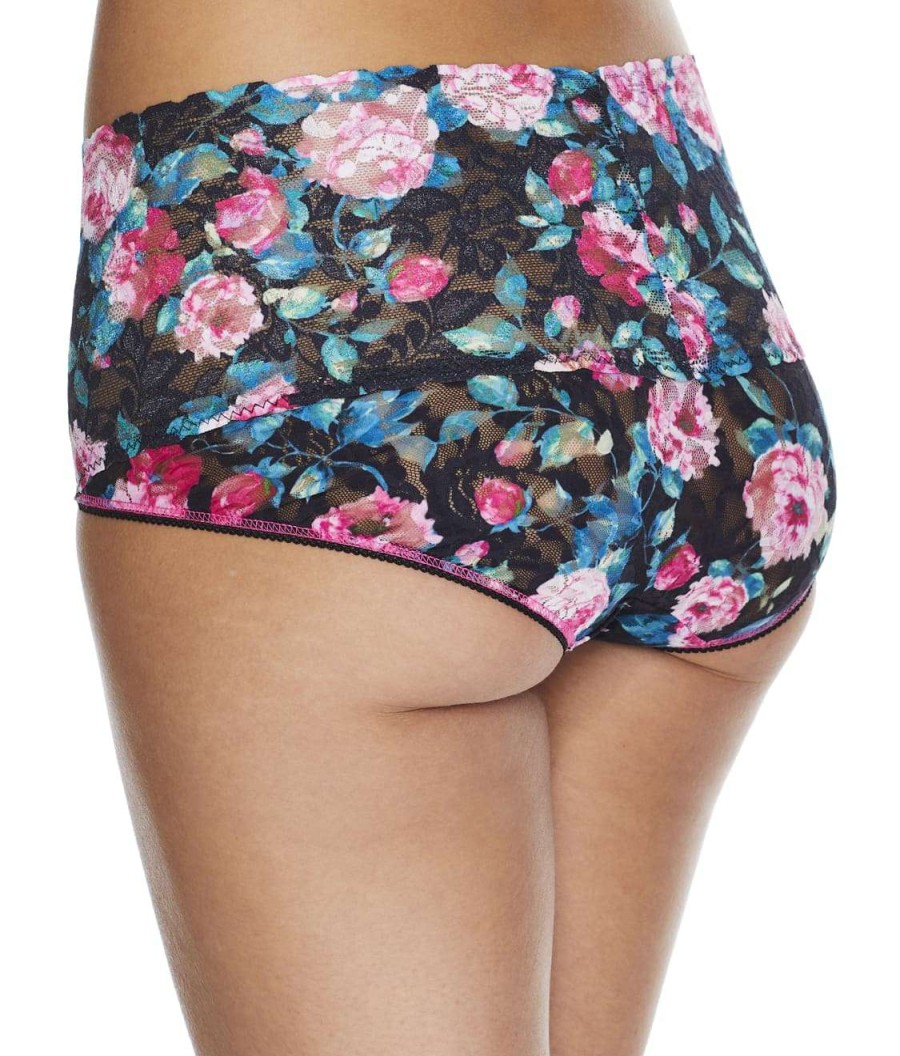 Hanky Panky Panties * | Damascus Retro V-Kini Online Hanky Panky Black Floral