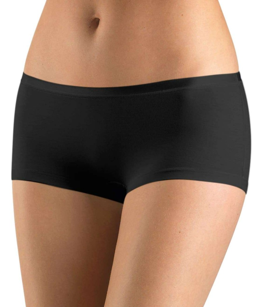 Panties * | Soft Touch Boyshort Online Hanro Black