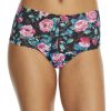 Hanky Panky Panties * | Damascus Retro Thong Online Hanky Panky Black Floral