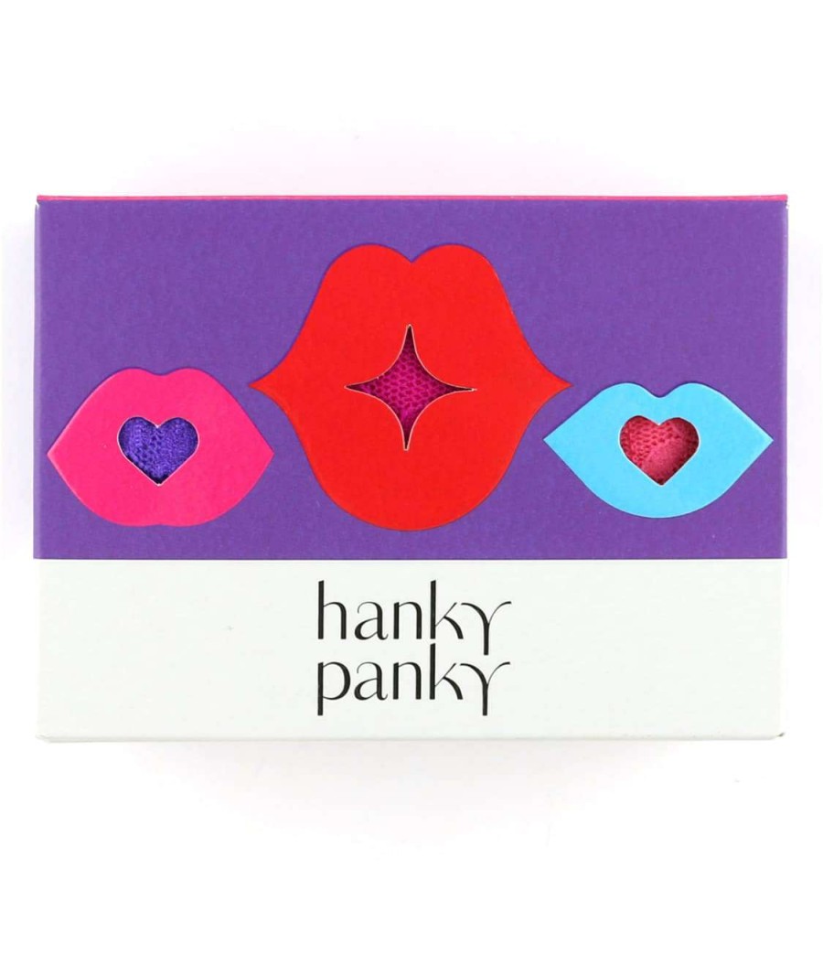 Hanky Panky Panties * | Signature Lace Original Rise Thong 3-Pack Discount Hanky Panky Purple / Ruby / Pink