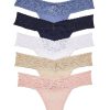 Hanky Panky Panties * | Supima Cotton Original Rise Thong 5-Pack Discount Hanky Panky Assorted Neutrals