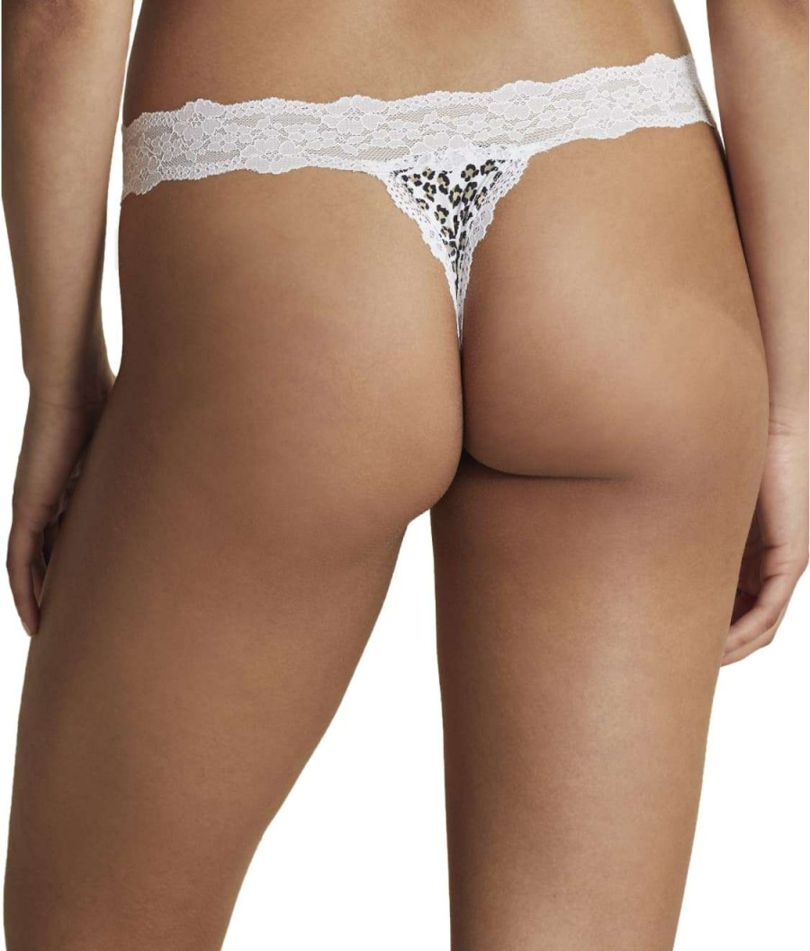 Panties * | Micro Lace Band Thong Cheap Moi Wild Thing / Pearl