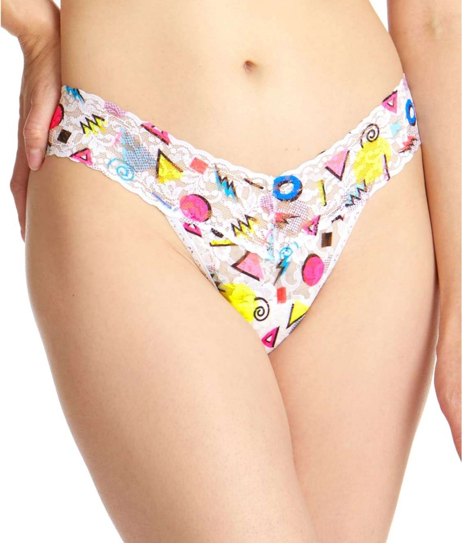 Hanky Panky Panties * | Low Rise Thong Discount Hanky Panky Eighties Rad Geo