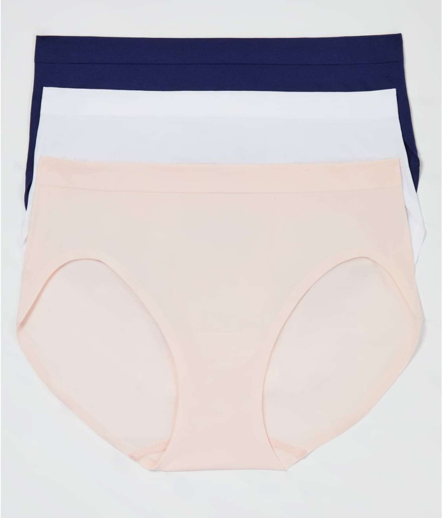 Panties * | Easylite Seamless Hipster 3-Pack Cheap Bali Navy / Pink / White