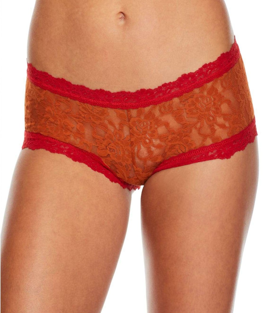 Hanky Panky Panties * | Signature Lace Boyshorts Online Hanky Panky Burnt Orange