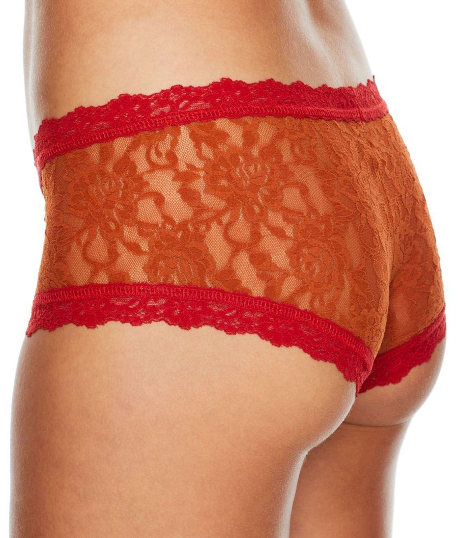 Hanky Panky Panties * | Signature Lace Boyshorts Online Hanky Panky Burnt Orange