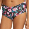 Hanky Panky Panties * | Damascus Boyshort Cheap Hanky Panky Black Floral