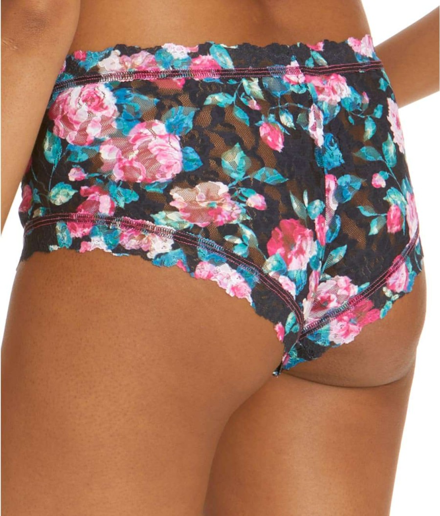 Hanky Panky Panties * | Damascus Boyshort Cheap Hanky Panky Black Floral