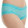 Hanky Panky Panties * | Leopard Cross-Dyed Lace Boyshort Discount Hanky Panky Turquoise / White