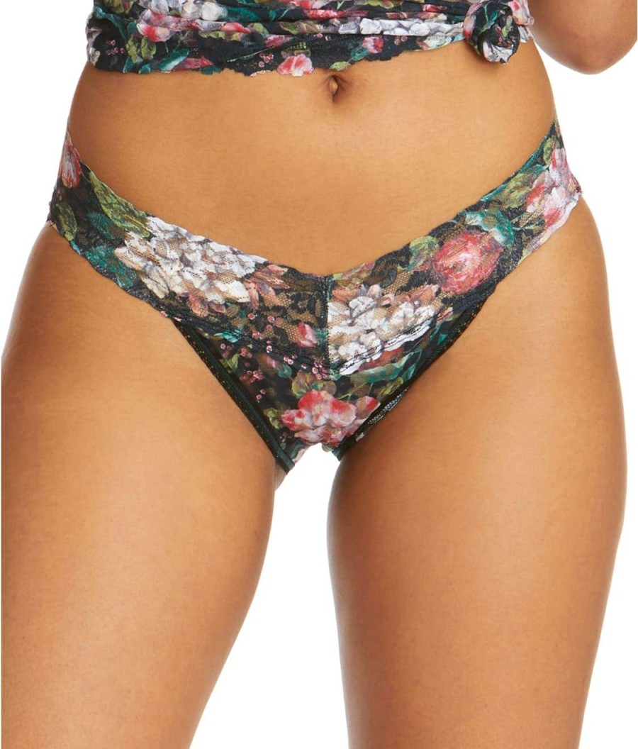 Hanky Panky Panties * | Baroque Blooms V-Kini Sales Hanky Panky Black Multi